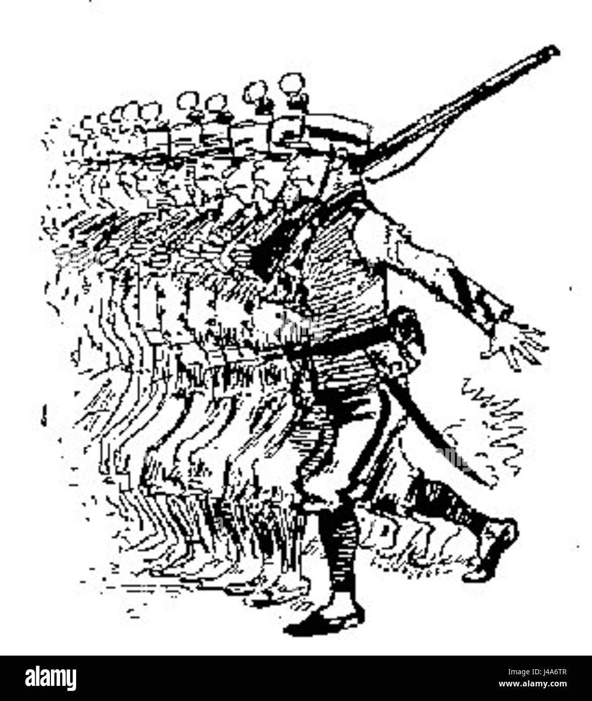 Diese Seite aus „Le VingtiÃ¨me SiÃ¨cle“ von Albert Robida fängt seine Vision des 20. Jahrhunderts ein und zeigt seine Illustrationen futuristischer Technologie, Städte und gesellschaftlicher Veränderungen. Die Arbeit von Robidaâ war ihrer Zeit bei der Visualisierung technologischer Fortschritte und sozialer Strukturen voraus. Stockfoto