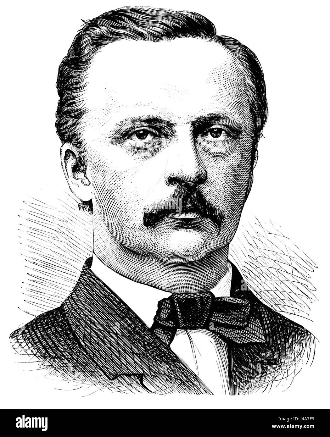 Hermann Ludwig Ferdinand Helmholtz war ein deutscher Physiker und Arzt, der für seine Arbeiten in den Bereichen Thermodynamik, Akustik und visuelle Wahrnehmung bekannt war. Seine wissenschaftlichen Beiträge haben die moderne Physik und Medizin stark beeinflusst. Stockfoto
