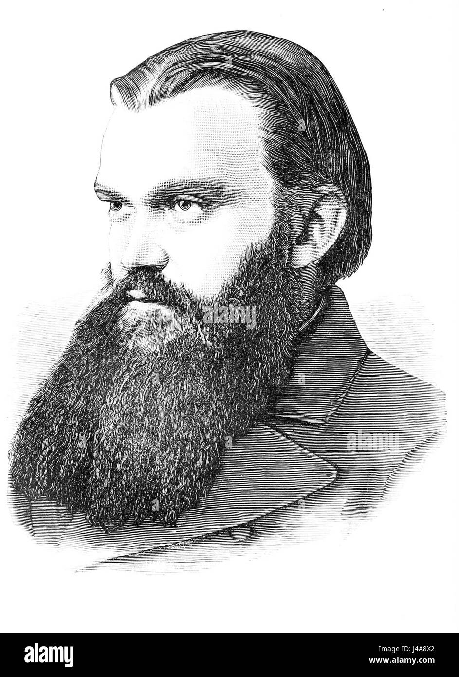 William Kingdon Clifford war ein britischer Philosoph und Mathematiker, der für seine Beiträge zu Logik und Philosophie bekannt war. Dies bezieht sich auf seine Arbeit in „PSM V15 D156“, in der seine intellektuellen Leistungen dargestellt werden. Stockfoto