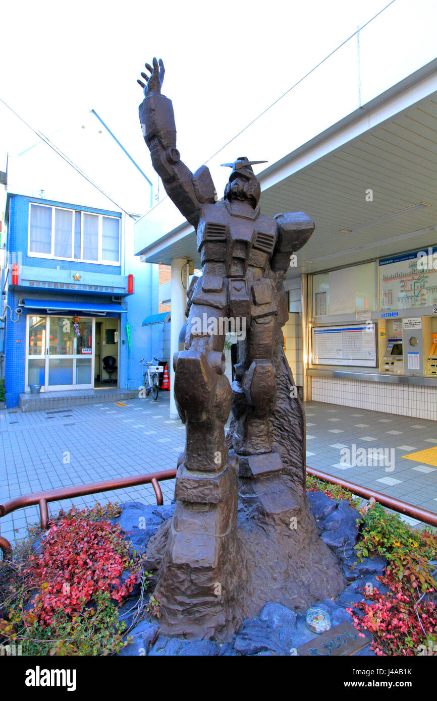 Mobile Suit Gundam Statue St Kamiigusa Station Suginami Tokio Japan Stockfoto