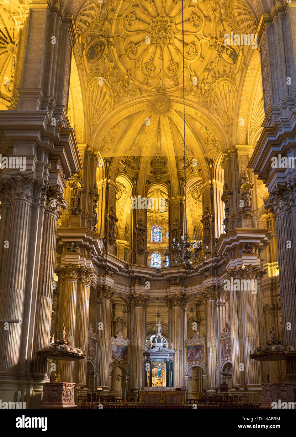 Kathedrale von Malaga Spanien Interieur. La Santa Iglesia Catedral Basilica De La Encarnacion, Málaga Stockfoto