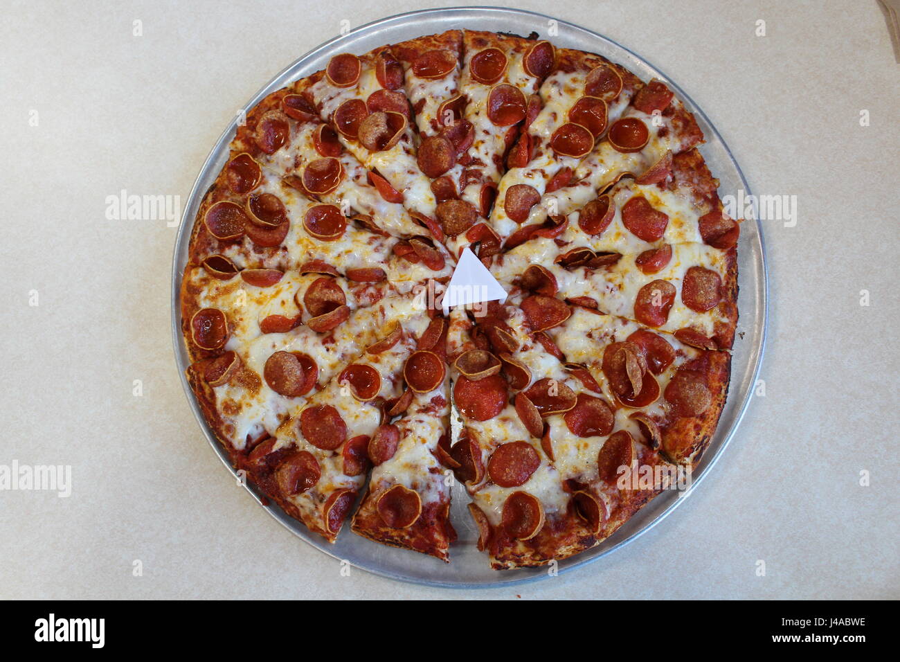 Nie verpassen Sie einige leckere Pizza! Stockfoto