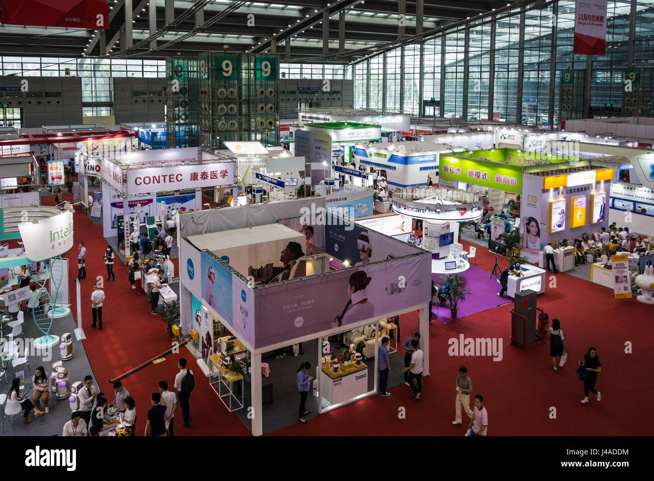 Tagungs- und Ausstellungszentrum zentrieren Interieur in Shenzhen, China Stockfoto