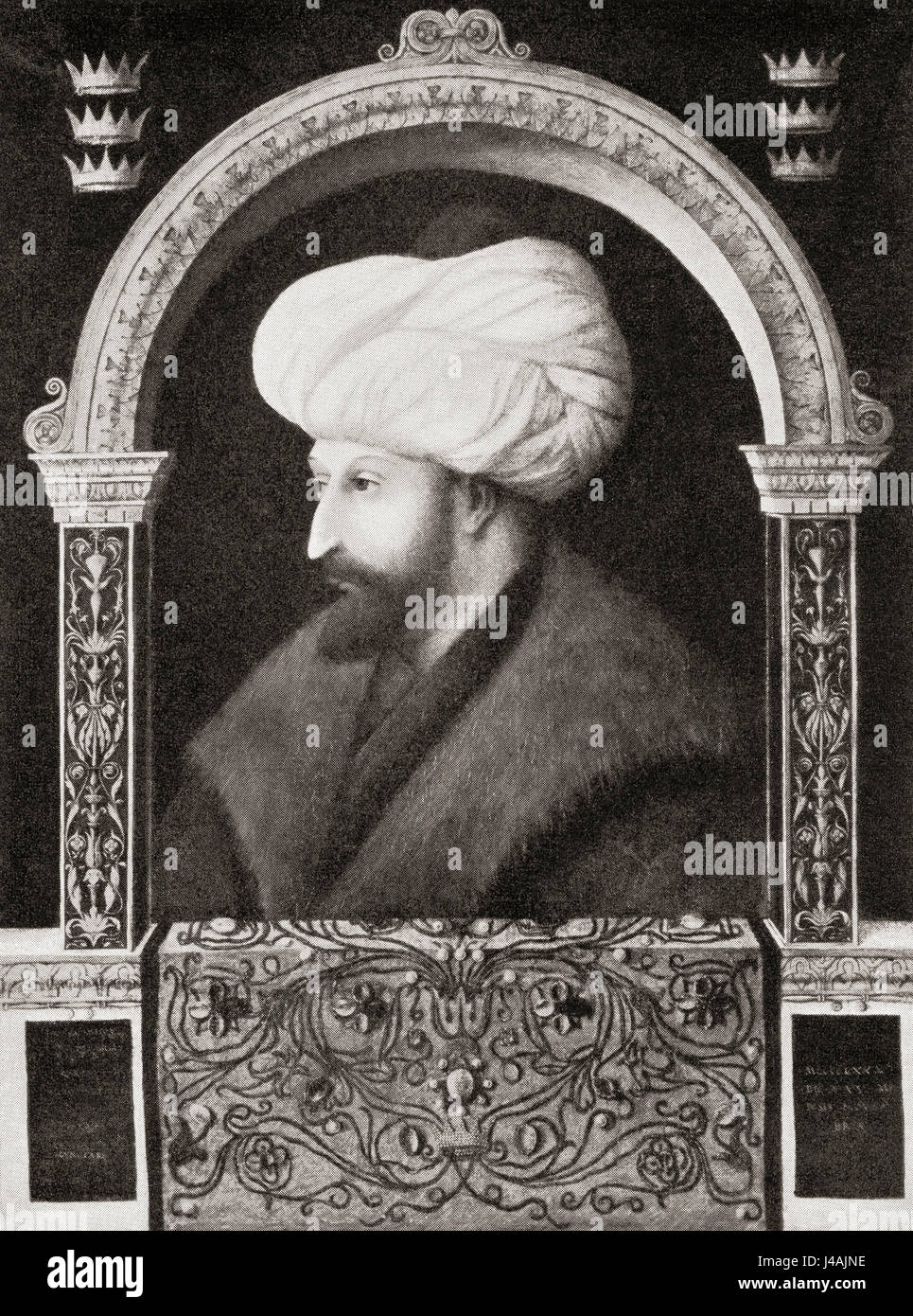 Mehmed II, 1432 –1481, aka Mehmed der Eroberer und auch Muhammed bin Murad.  7. Ottoman-Sultan.  Hutchinson Geschichte der Nationen veröffentlichte 1915. Stockfoto