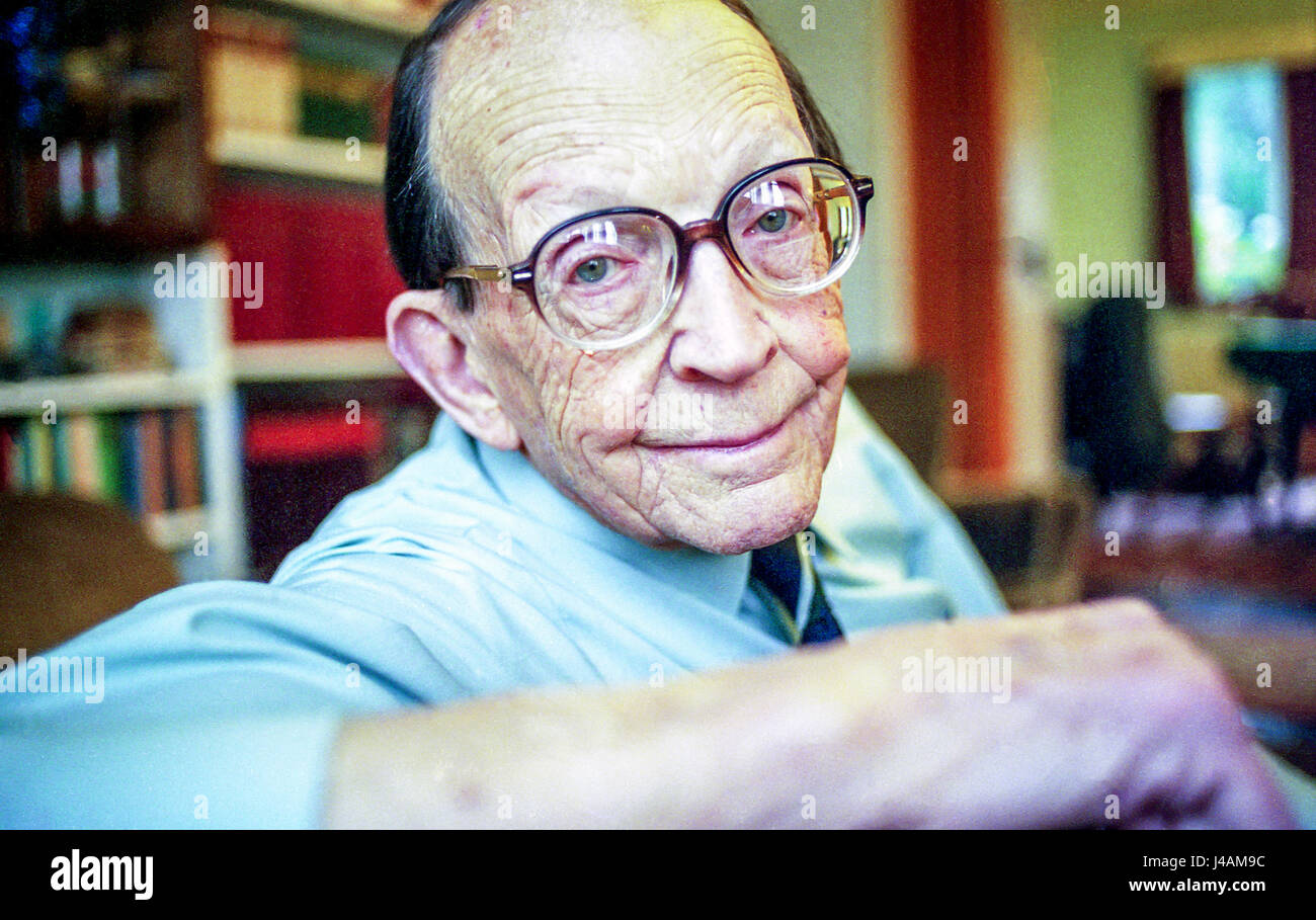 Kenneth Lee, ein zweiter-Weltkrieg Überlebender des Lagers Colditz von Kriegsgefangener in Deutschland Stockfoto