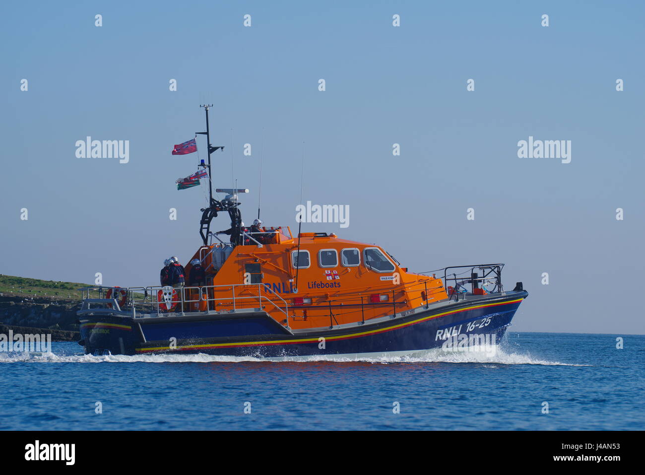 Moelfre Lifeboat, Kiwi, Anglesey, North Wales, Vereinigtes Königreich Stockfoto