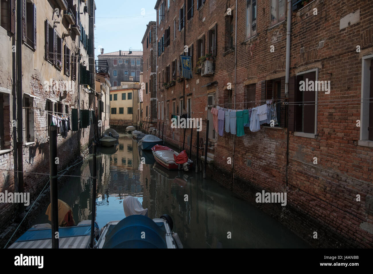 Kanal in Venedig Stockfoto