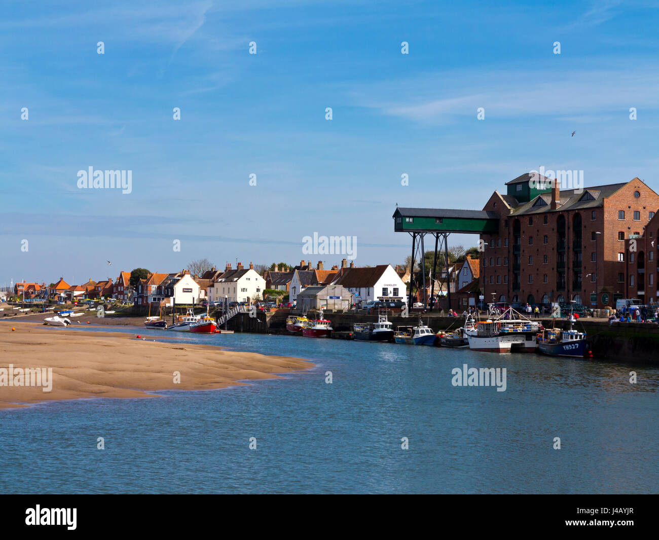 Boote im Hafen von Wells nächsten The Sea in North Norfolk England UK Stockfoto