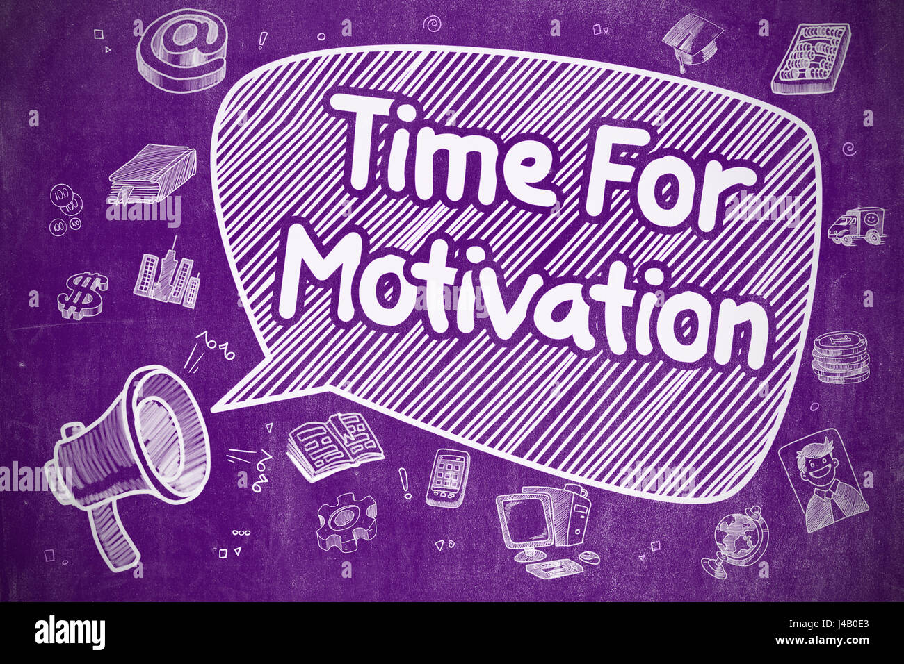 Zeit für Motivation - Business-Konzept. Stockfoto