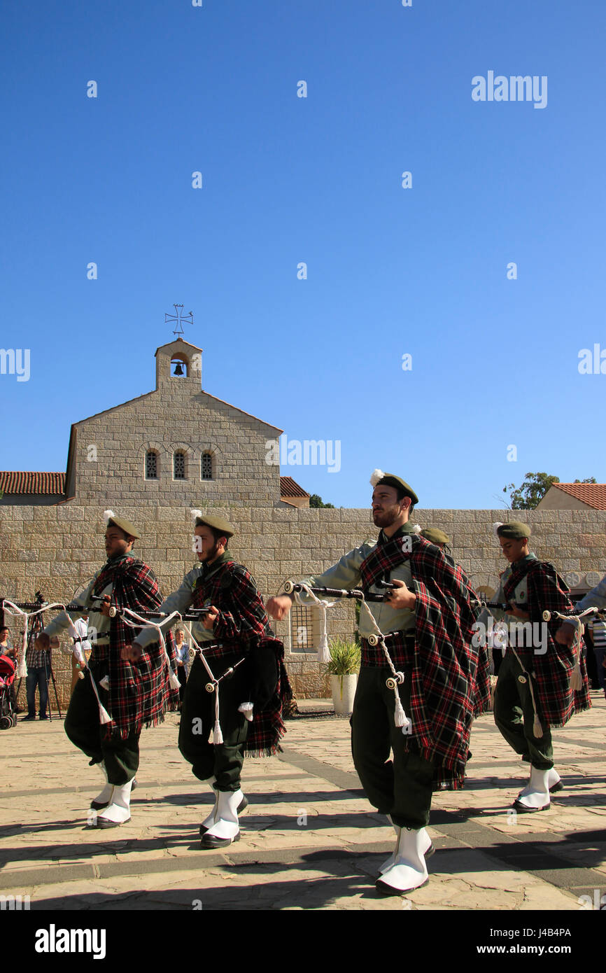 Israel, See Genezareth, das fest von der Vermehrung der Brote und der Fische in Tabgha Stockfoto