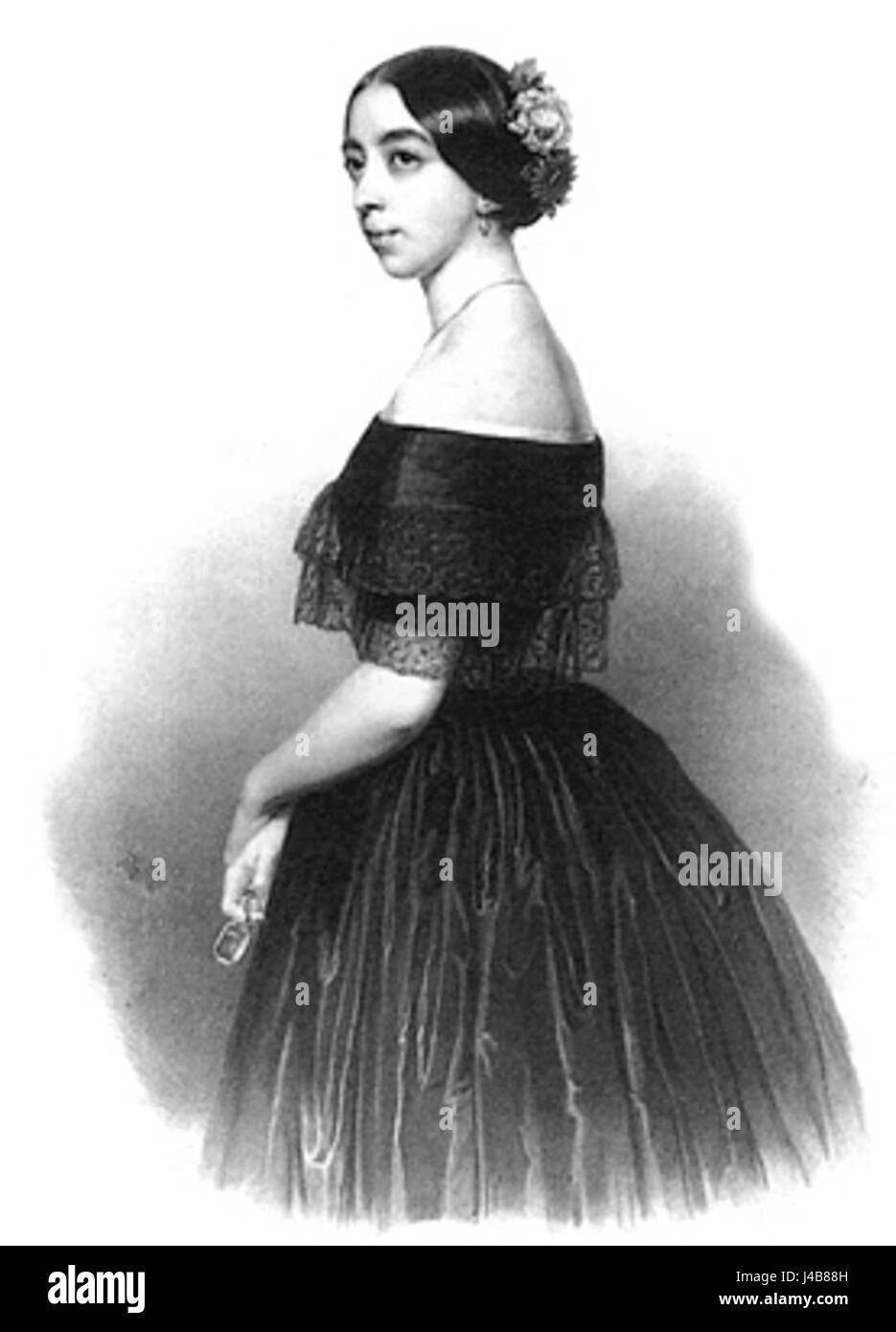 Eine Anspielung auf Pauline Viardot Garcia, eine bekannte französische Sängerin, Schauspielerin und Komponistin aus dem 19. Jahrhundert, die für ihren Einfluss in Musik und Kultur bekannt ist. Stockfoto