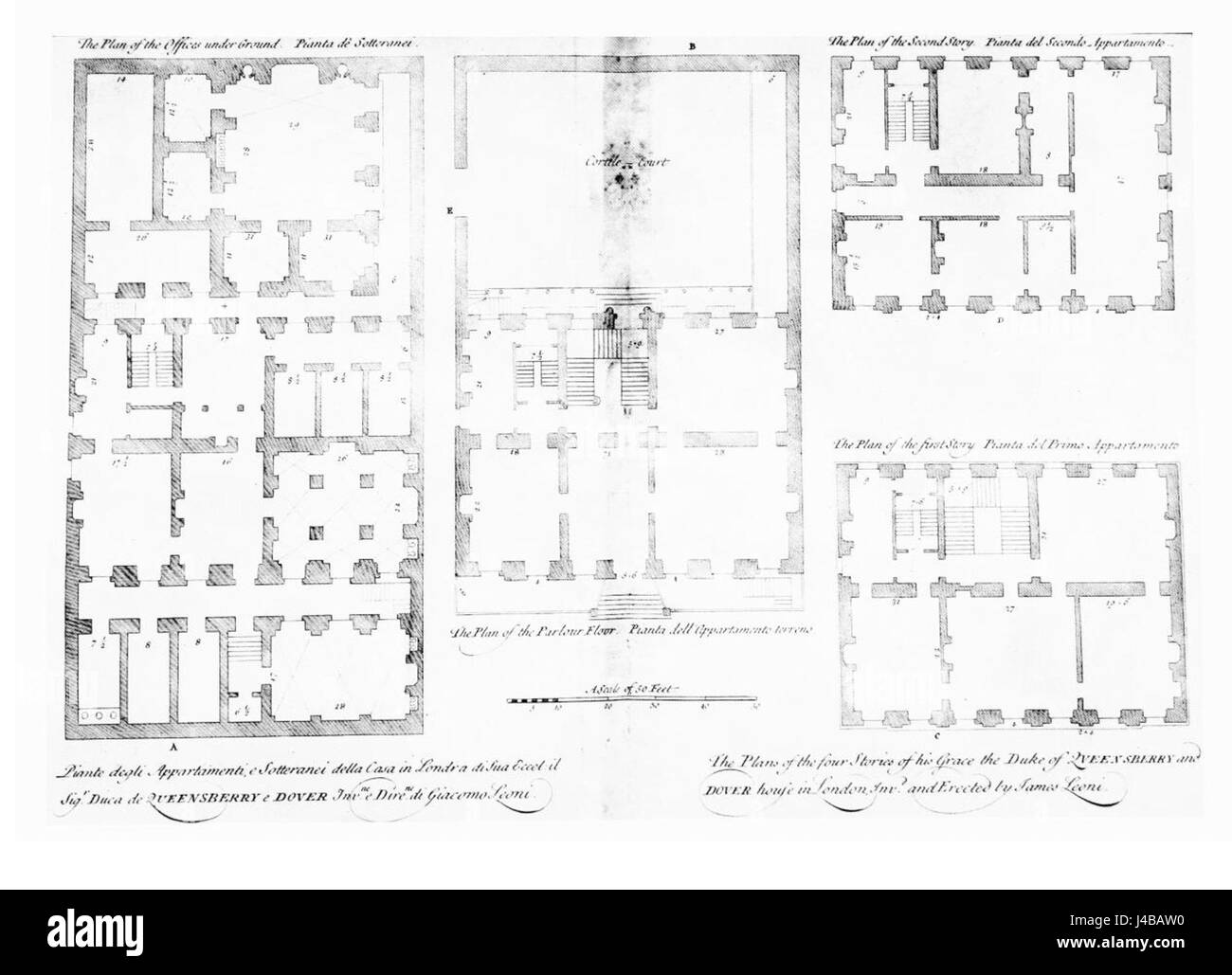 Queensberry Hauspläne Stockfoto