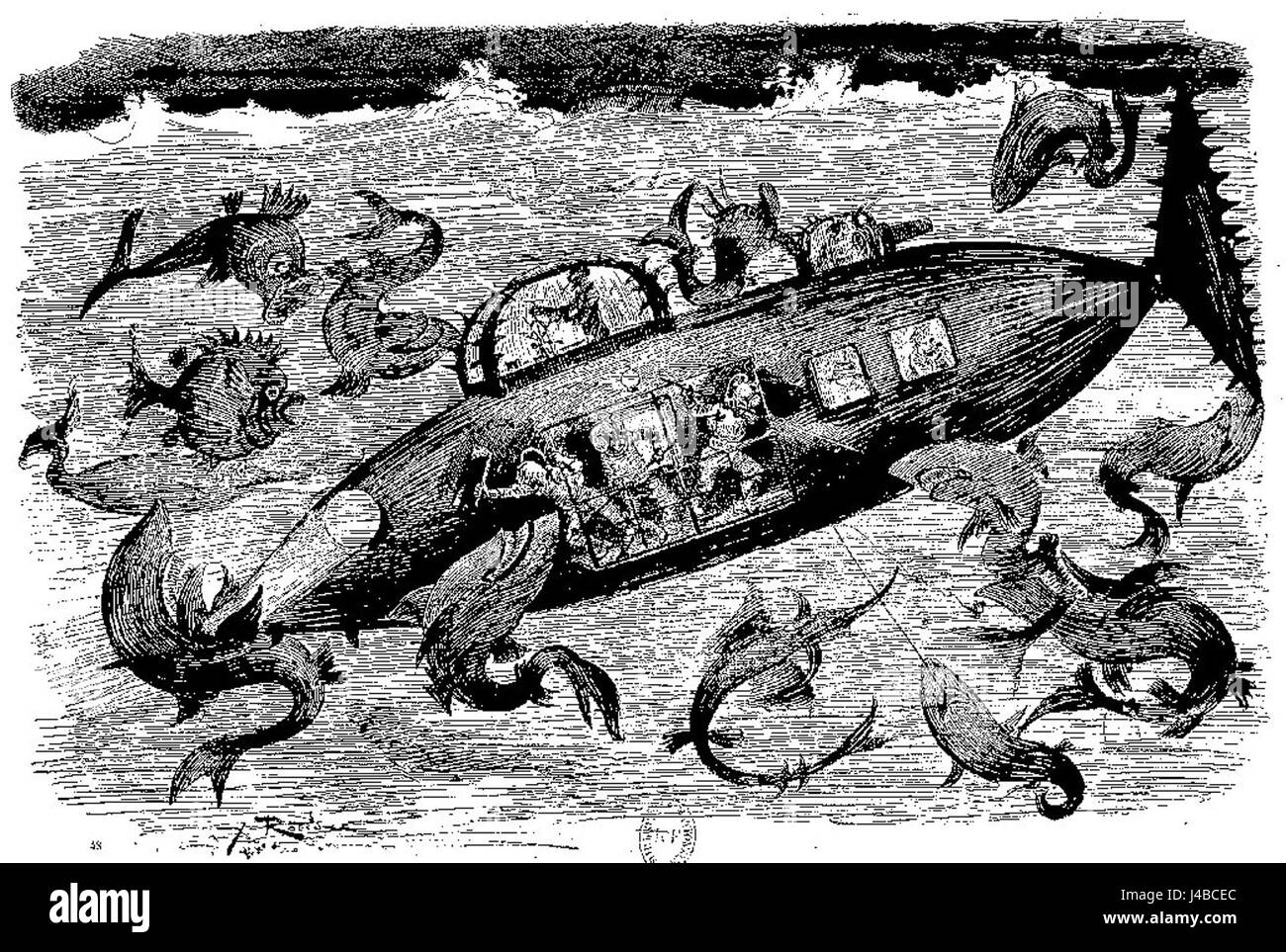 Robida Vingtieme Siecle p481 1 Stockfoto