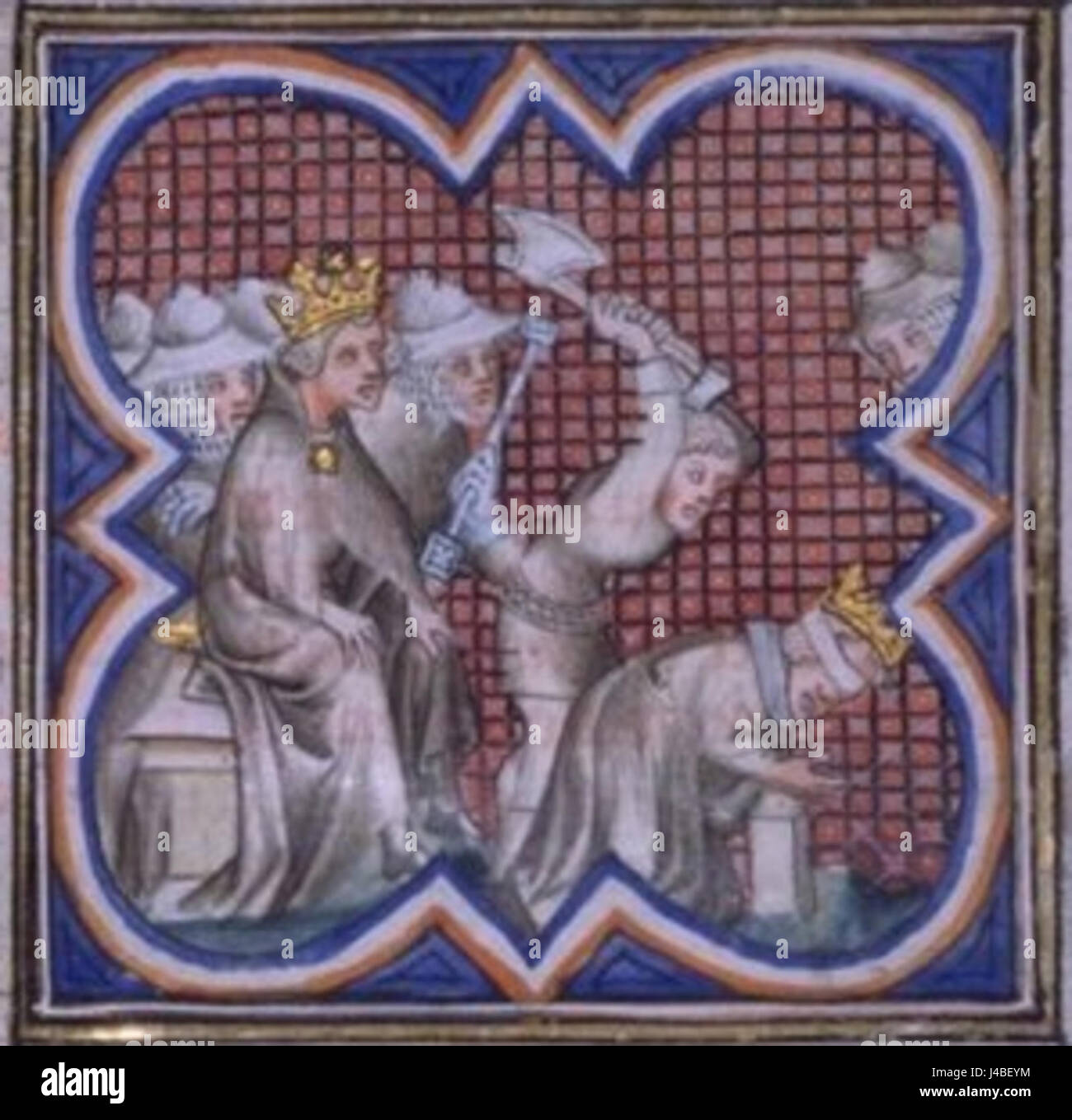 Dieser Titel bezieht sich wahrscheinlich auf die Hinrichtung oder Enthauptung von Pedro Castile, einer bedeutenden historischen Figur. Die Veranstaltung ist mit dem politischen und sozialen Kontext der Zeit verbunden und stellt einen bedeutenden Moment in der Geschichte dar. Stockfoto