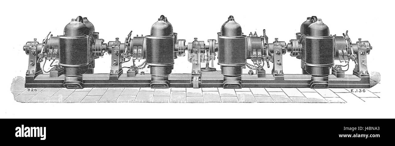 Rotary-balancing Booster (Rankin Kennedy, Elektroinstallationen, Bd. II, 1909) Stockfoto