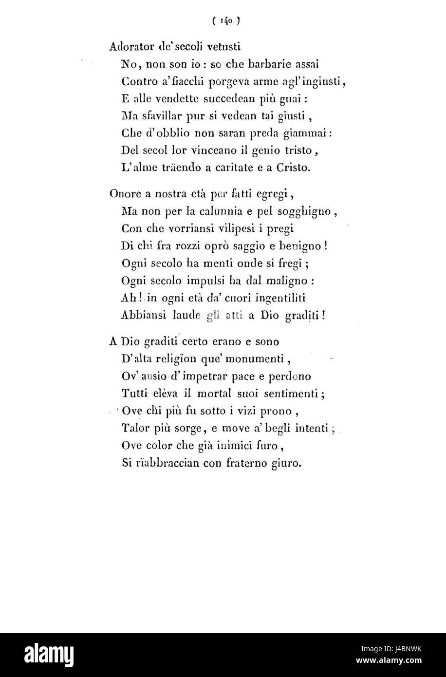 Pellico Poesie Inedite 141 Stockfoto