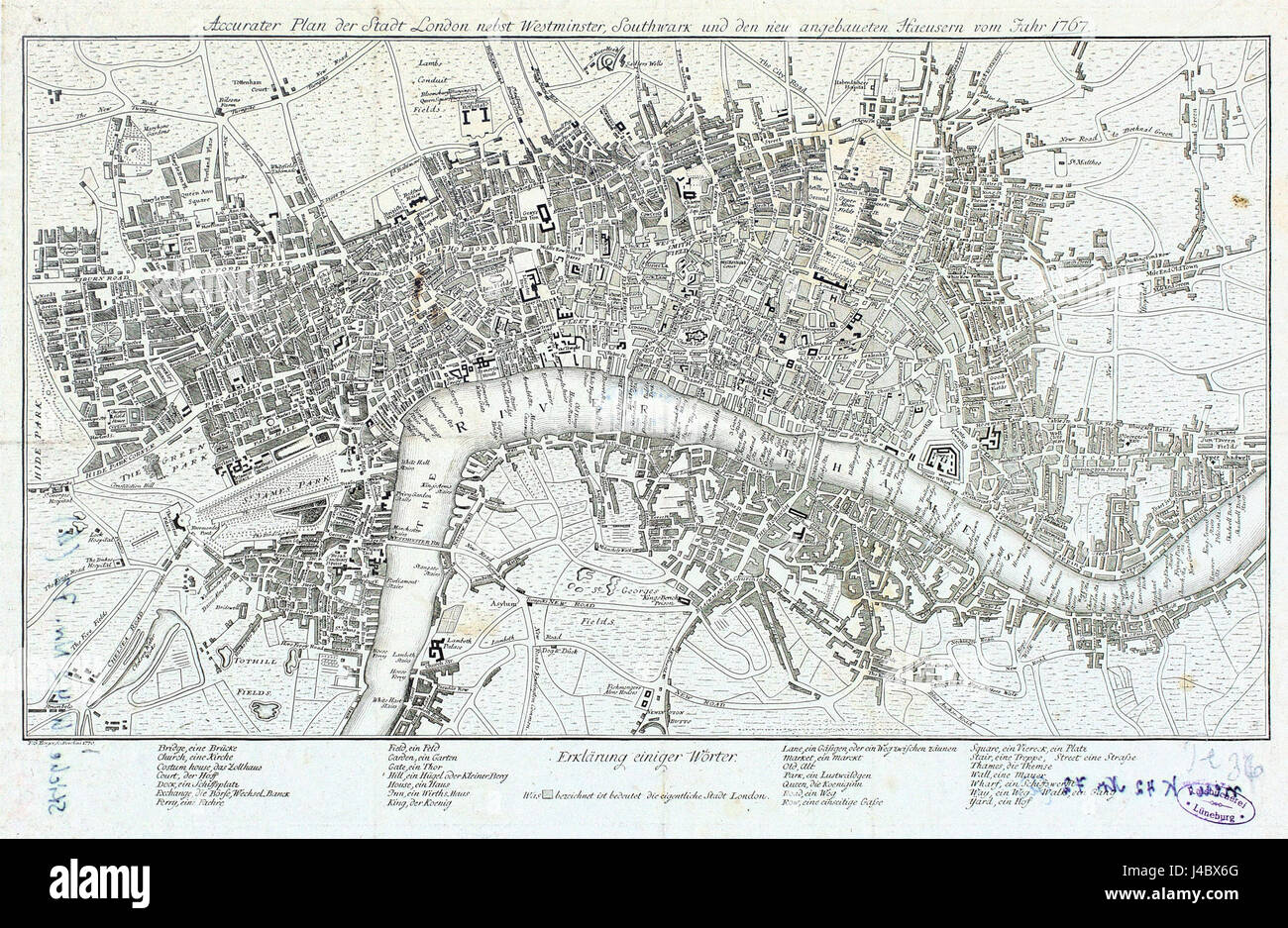 London 1767 9104 planen Stockfoto