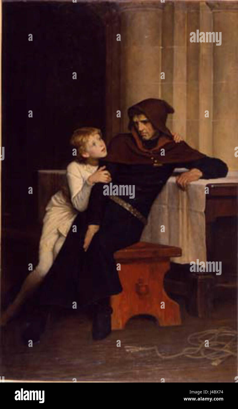 Prinz Arthur, der ältere Bruder von König Heinrich V., und Hubert de Burgh, ein englischer Staatsmann, sind historisch bemerkenswerte Persönlichkeiten im mittelalterlichen England. Stockfoto