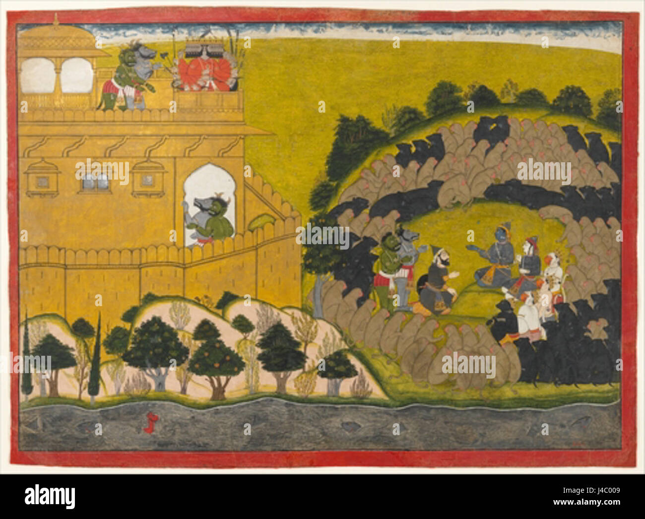 Rama Shuka Sarana ist wahrscheinlich ein Begriff, der mit einem religiösen oder kulturellen Kontext in Verbindung steht, möglicherweise aus südasiatischen Traditionen, und bezieht sich auf eine Praxis, Figur oder einen spezifischen Text, der mit spirituellen Lehren oder Hingabe zusammenhängt. Stockfoto