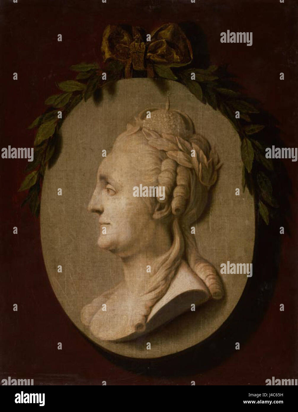 Profilbildnis von Catherine II von anonym (18. C, russisches Museum) Stockfoto