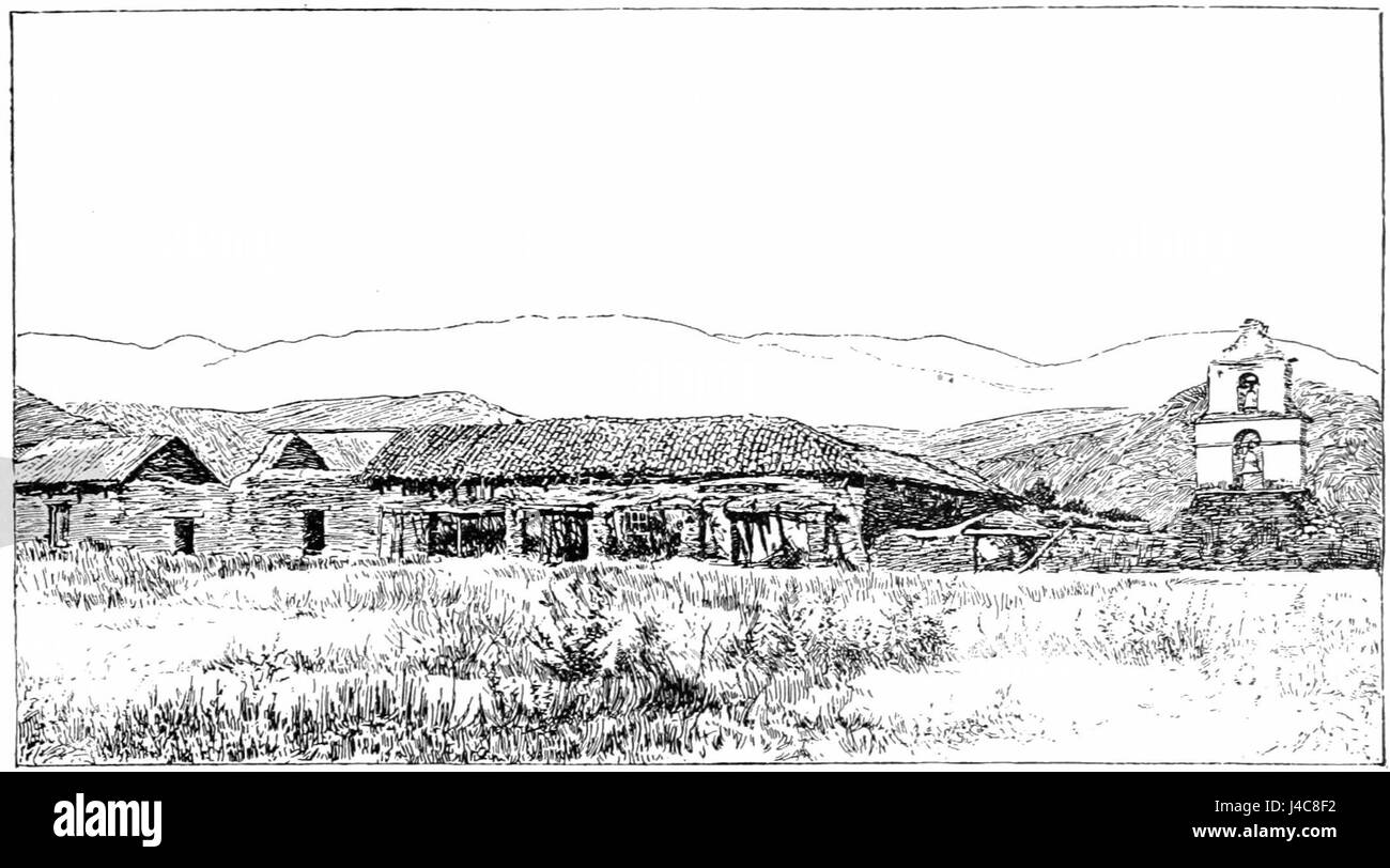 PSM V37 D485 Ruinen von Zweig Mission Pala 1816 gegründet Stockfoto