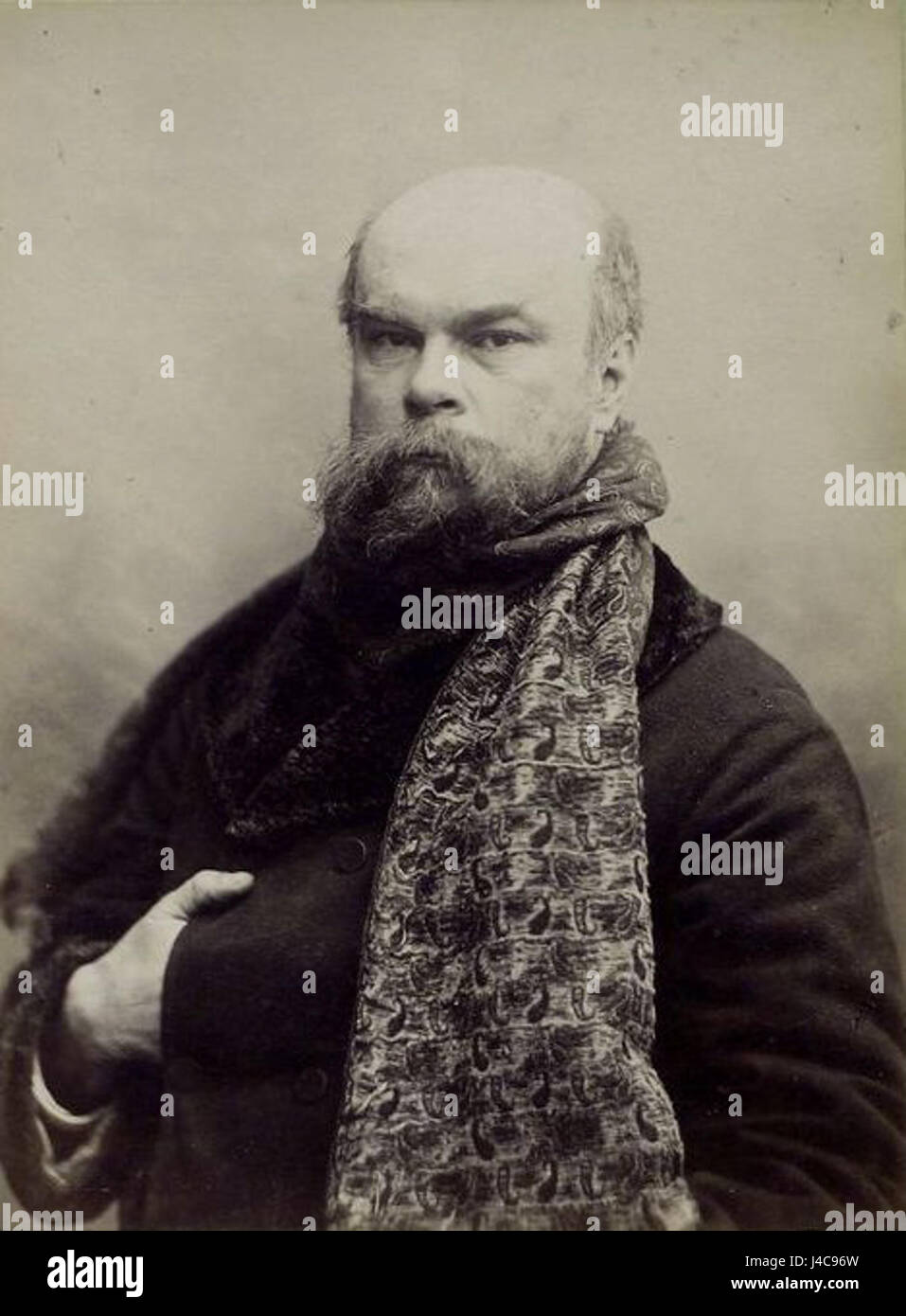 Paul Verlaine war ein berühmter französischer Dichter, der für seine lyrischen und melancholischen Verse berühmt war. Er gilt als eine der einflussreichsten Figuren der französischen symbolischen Dichtung im 19. Jahrhundert. Stockfoto