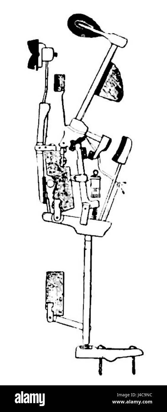 In diesem Abschnitt von PSM V40 D509 werden das Design und die Verbesserungen des aufrechten Mechanismus erläutert, einer wichtigen Komponente im Klavierbau. Sie hebt die technologischen Fortschritte bei der Gestaltung von Musikinstrumenten hervor. Stockfoto
