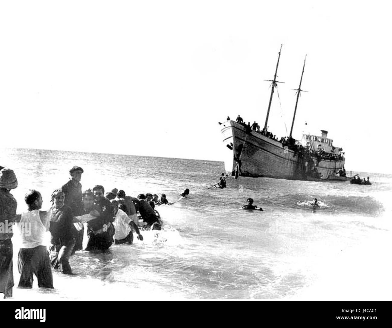 Die Palmach war eine spezielle militärische Einheit innerhalb der Hagana, die eine Schlüsselrolle bei der Gründung des Staates Israel spielte. Sie nahm an zahlreichen Operationen während des britischen Mandats und des arabisch-israelischen Krieges von 1948 Teil. Stockfoto