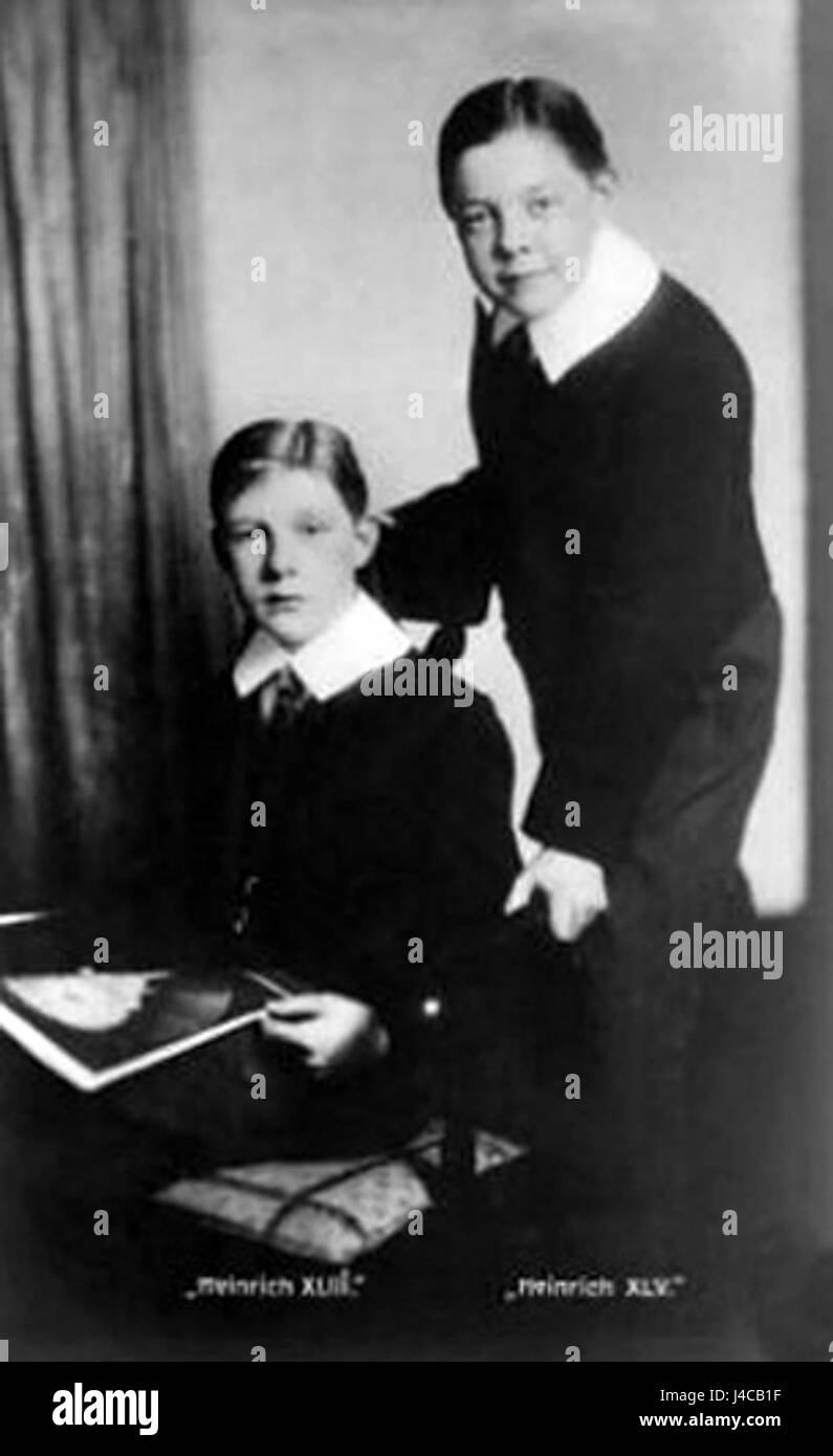 Erweiterungsset Heinrich XLIII Und XLV von Reuss j.l. Stockfoto