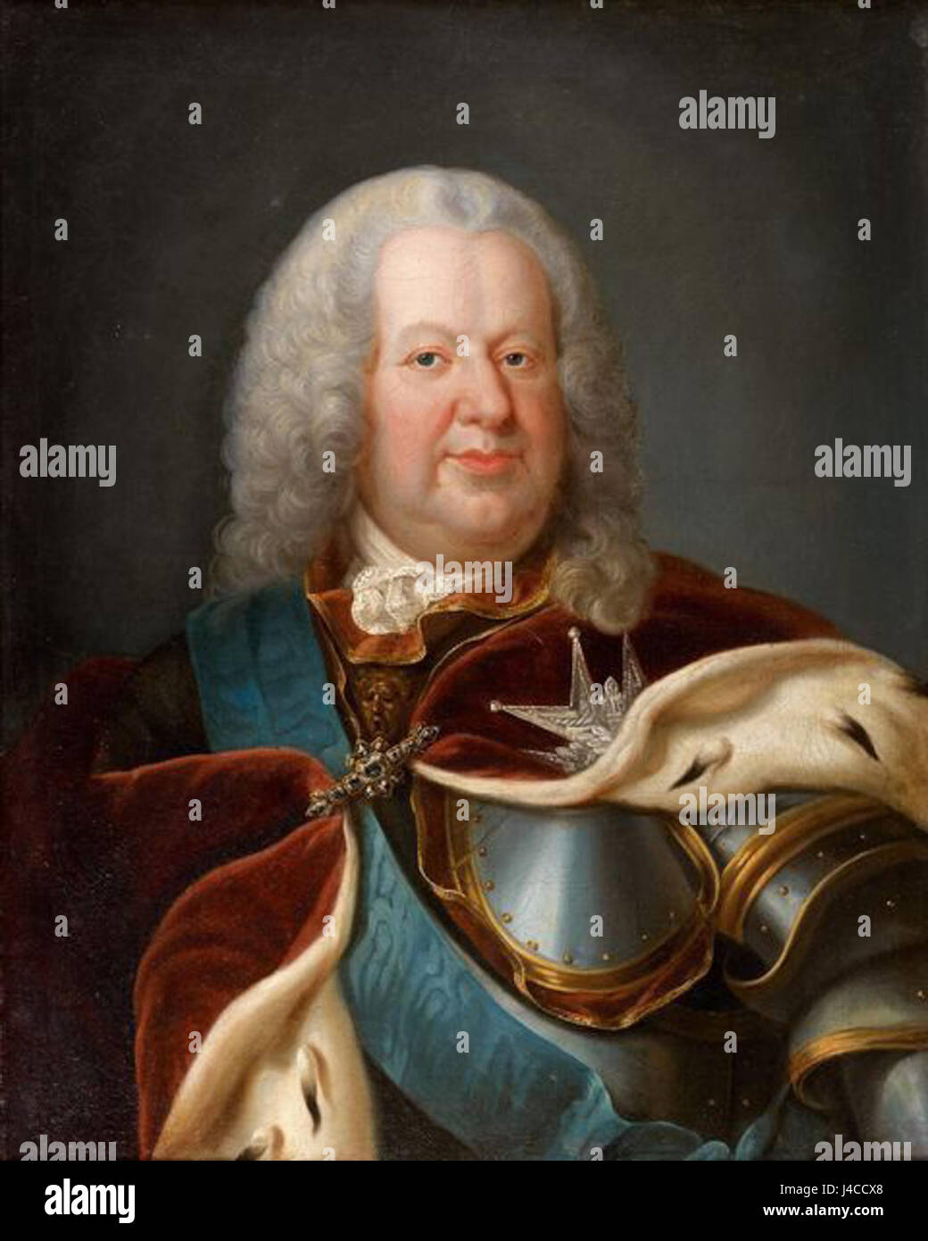 Portrait de Stanislas Leszczynski En Buste 1758 Stockfoto