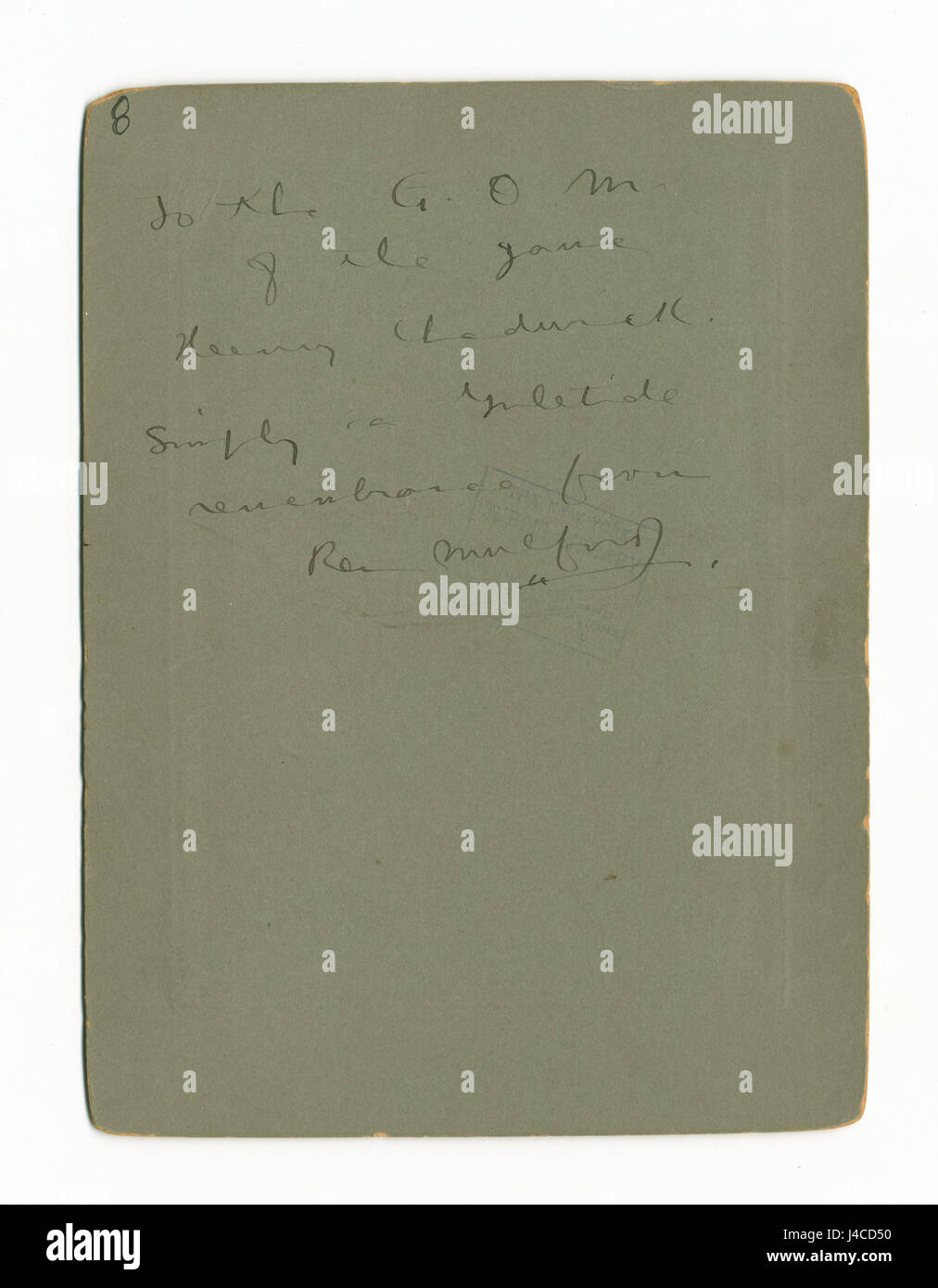 Dieser Text, geschrieben von Ren Mulford, ist eine Hommage an Henry Chadwick, eine der bedeutendsten Persönlichkeiten in der Geschichte des Baseballs. Das Dokument spiegelt die Bewunderung Mulfordâ wider und markiert eine Erinnerung an die Yuletide. Stockfoto