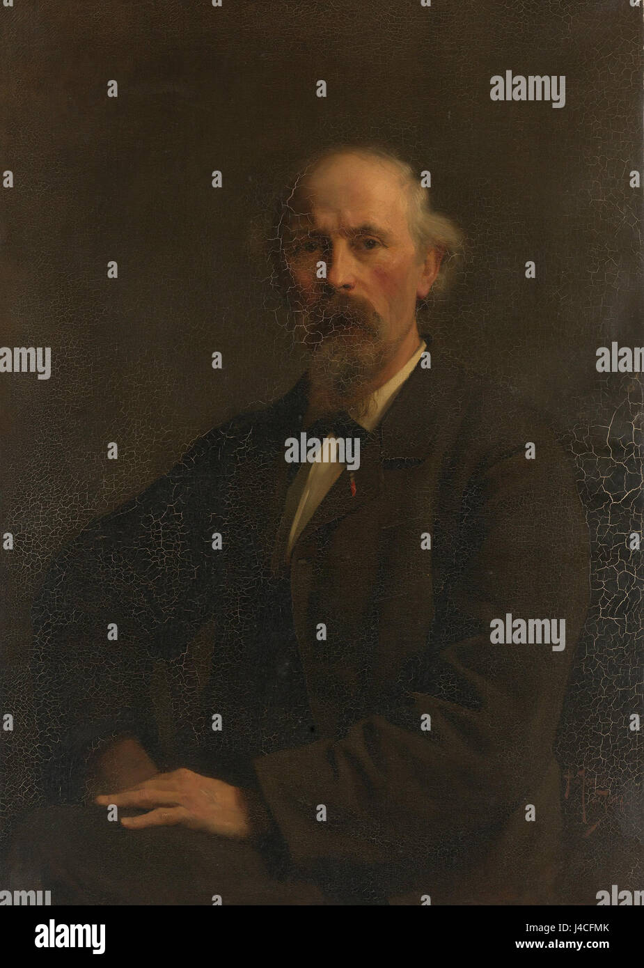 Dieses Porträt des renommierten niederländischen Malers Pieter Stortenbeker (1828â€“1898) ist im Rijksmuseum untergebracht und zeigt seinen künstlerischen Stil und seinen Beitrag zur Kunst des 19. Jahrhunderts. Stockfoto