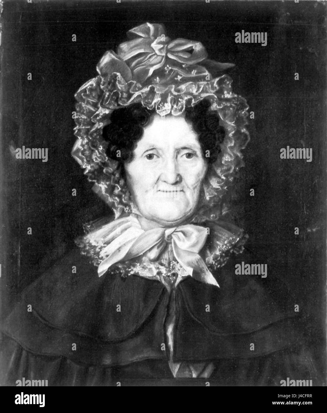 Das Porträt zeigt Ludwig Christian Hach und Maria Bickell, geb. Oeste, ab 1835. Das Kunstwerk reflektiert Kleidung, Stil und künstlerische Techniken der Zeit und bietet einen Einblick in den sozialen Status und die Ästhetik des 19. Jahrhunderts. Stockfoto