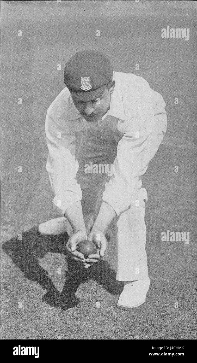 Ranji 1897 Seite 029 W. Marlow Fang die Kugel tief Stockfoto