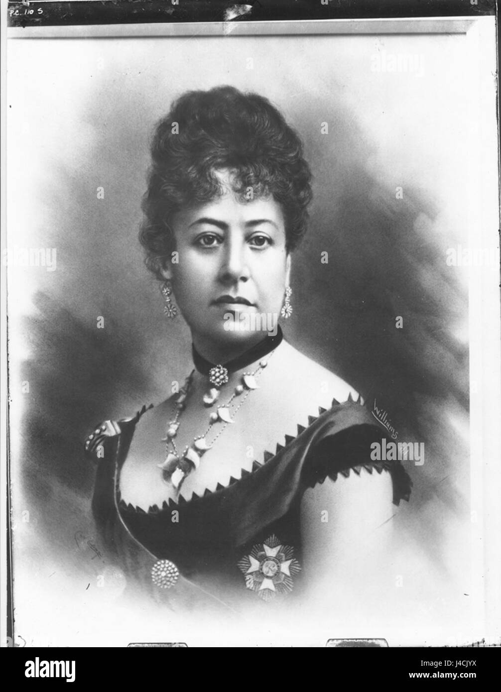 Königin Emma von Hawaii, retuschierte Foto von J. J. Williams (PP 96 4 009) Stockfoto