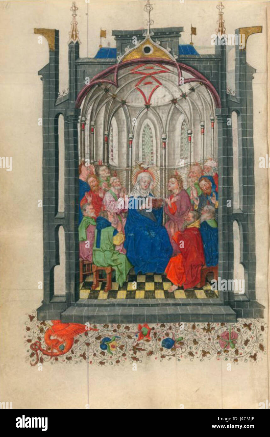 Pinksteren ist die niederländische Bezeichnung für Pfingsten, ein bedeutender christlicher Feiertag, an dem die Herabkunft des Heiligen Geistes auf die Apostel gefeiert wird. Es wird fünfzig Tage nach Ostern gefeiert und wird von Gottesdiensten und Feierlichkeiten geprägt. Stockfoto
