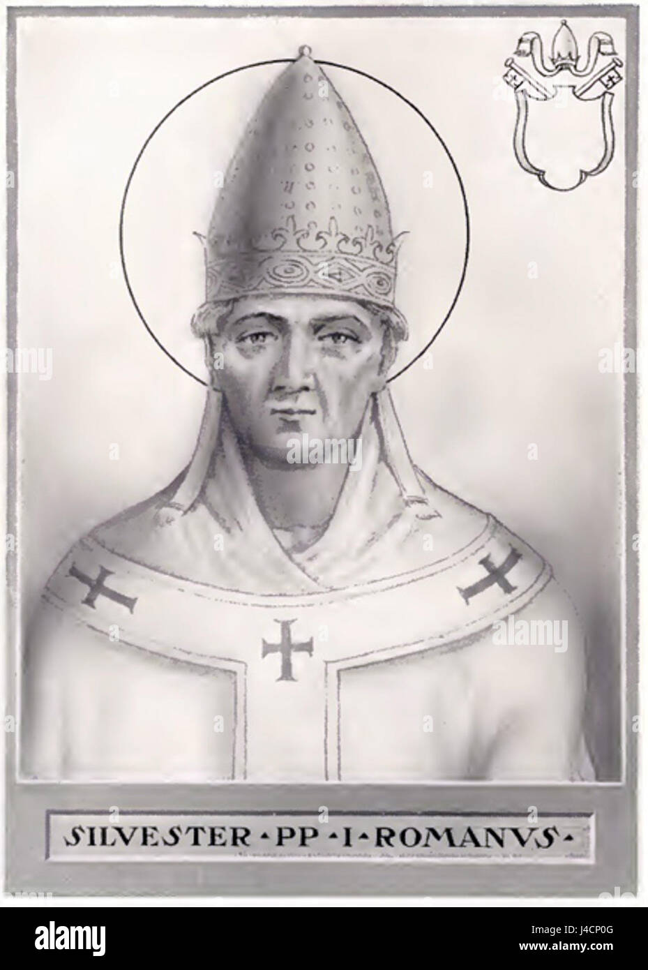 Papst Sylvester ich Stockfoto