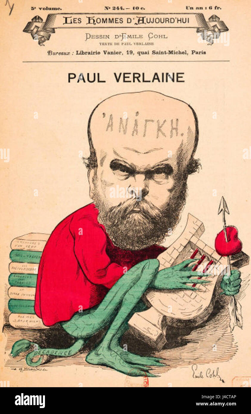 Paul Verlaine von Emile Cohl Stockfoto