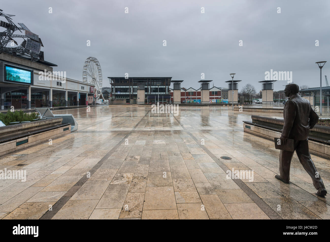 Ein Blick über Millenium Square, Bristol. Stockfoto