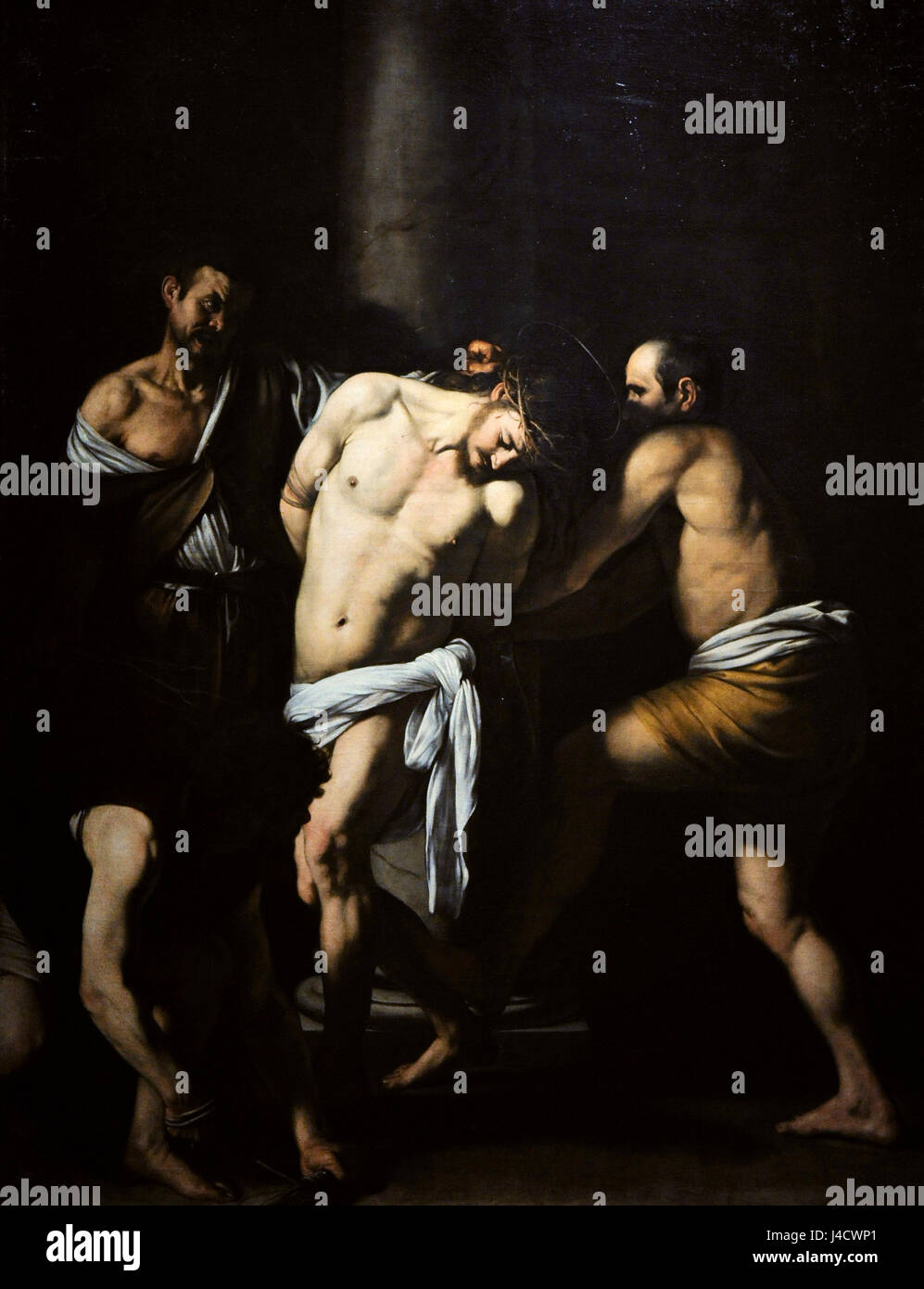 Caravaggio (1571-1610). Italienischer Maler. Barocke. Geißelung, 1607-1608. Nationales Museum von Capodimonte. Neapel. Italien. Stockfoto
