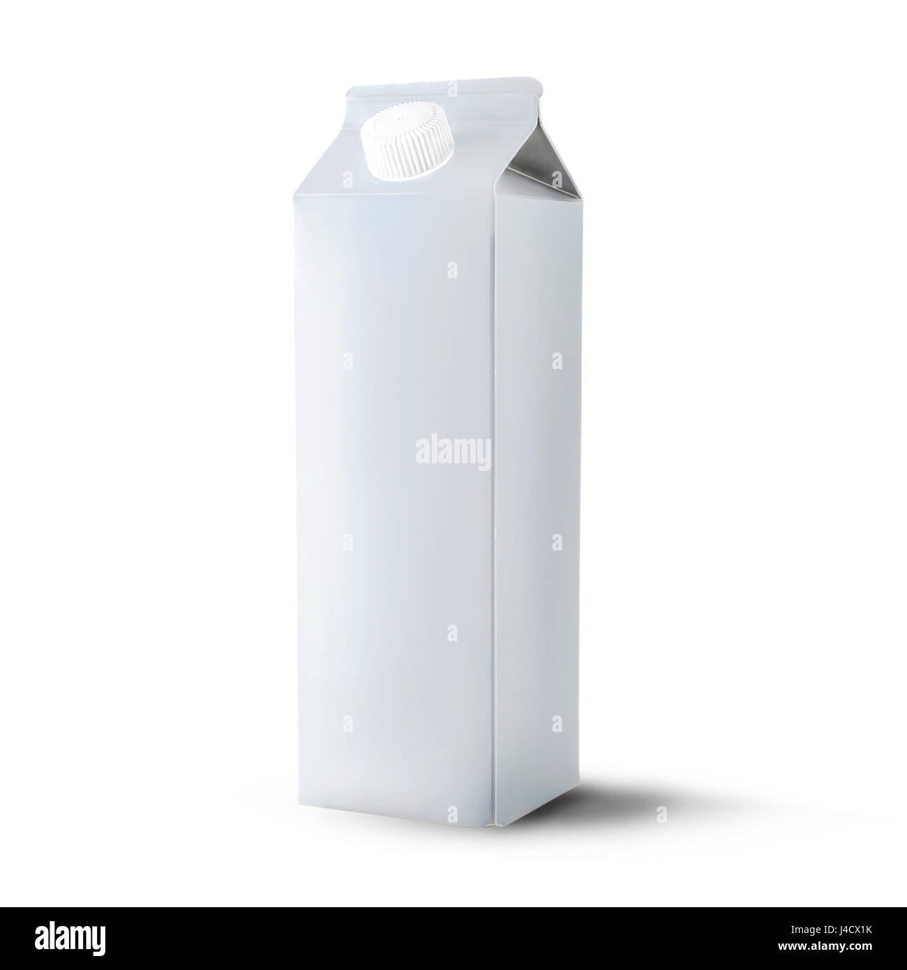 Milch-Box Frontansicht Mock-up. Stockfoto