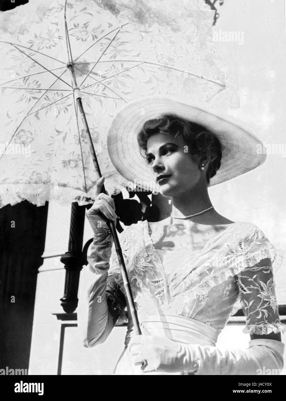 Us Amerikanische Schauspielerin Grace Kelly Am Set Von The Swan