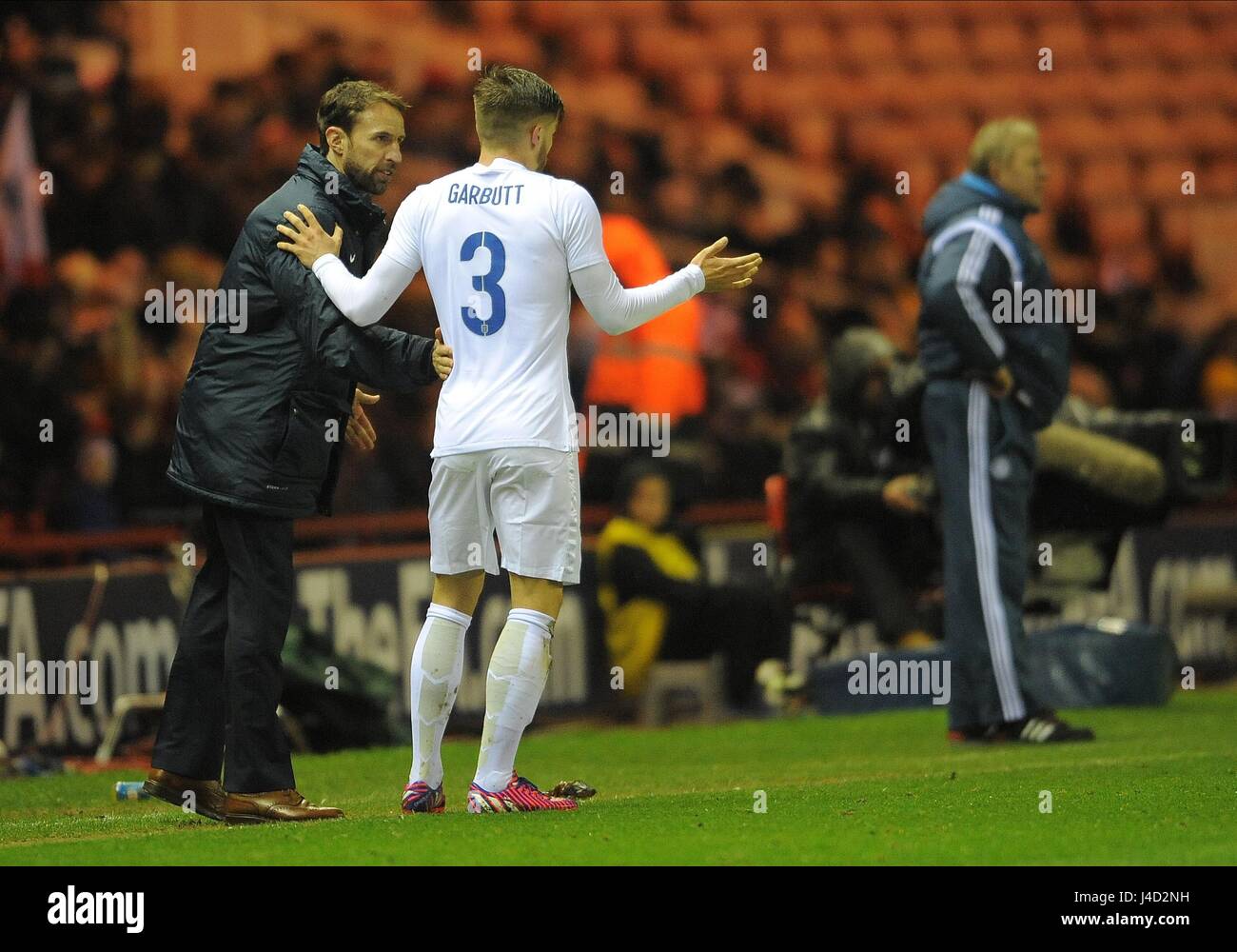 ENGLAND U21-MANAGER GARETH S ENGLAND U21 V GERMA ENGLAND U21 V Deutschland U21 RIVERSIDE STADIUM MIDDLESBROUGH ENGLAND 30 März Stockfoto