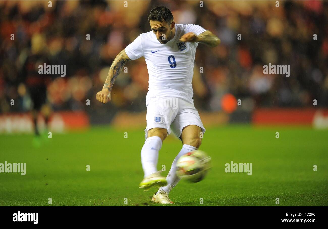 ENGLAND U21 DANNY INGS ENGLAND U21 V Deutschland U21 ENGLAND U21 & BURNLEY RIVERSIDE STADIUM MIDDLESBROUGH ENGLAND 30. März 2015 Stockfoto