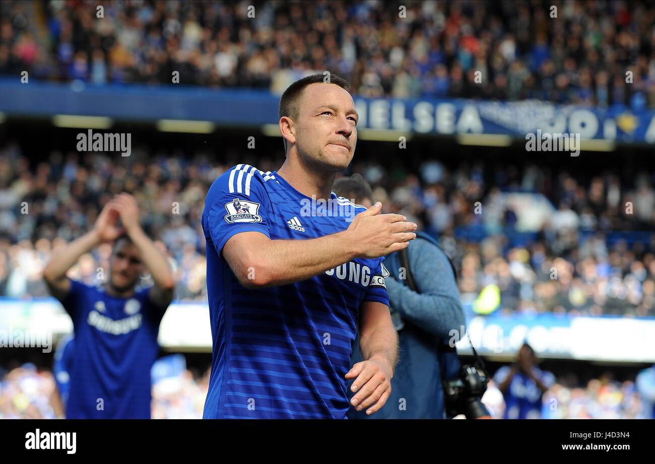 JOHN TERRY von CHELSEA dank T CHELSEA TEAM feiern BEC STAMFORD BRIDGE LONDON ENGLAND 3. Mai 2015 Stockfoto