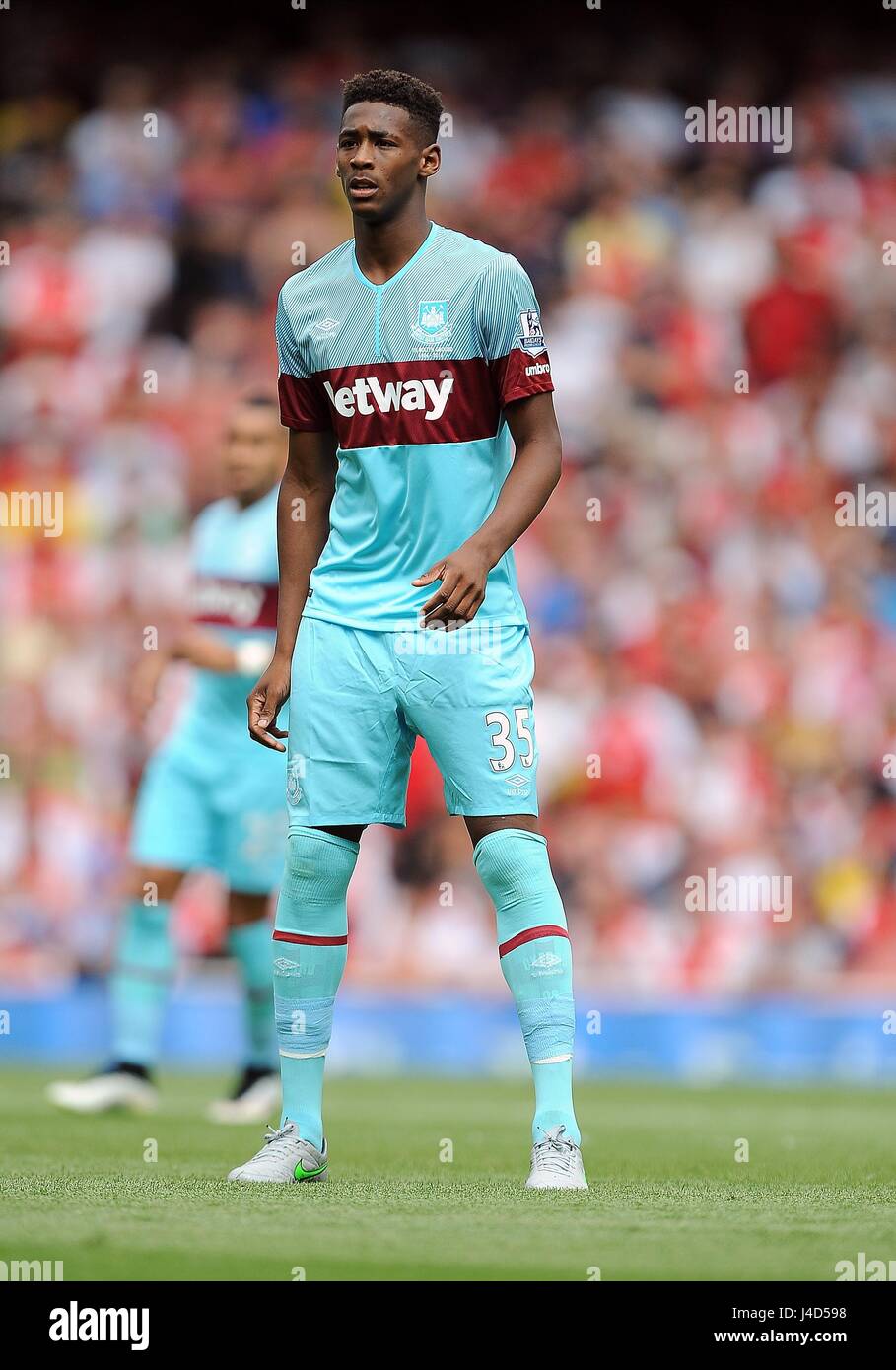 REECE OXFORD von WEST Ham United vereinen ARSENAL V WEST HAM UNITED EMIRATES Stadion LONDON ENGLAND 9. August 2015 Stockfoto