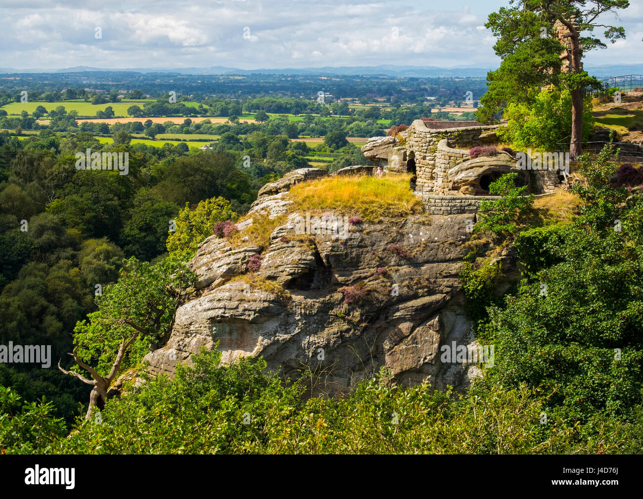 Hawkstone Park Torheiten und North Shropshire Landschaft, England, UK Stockfoto