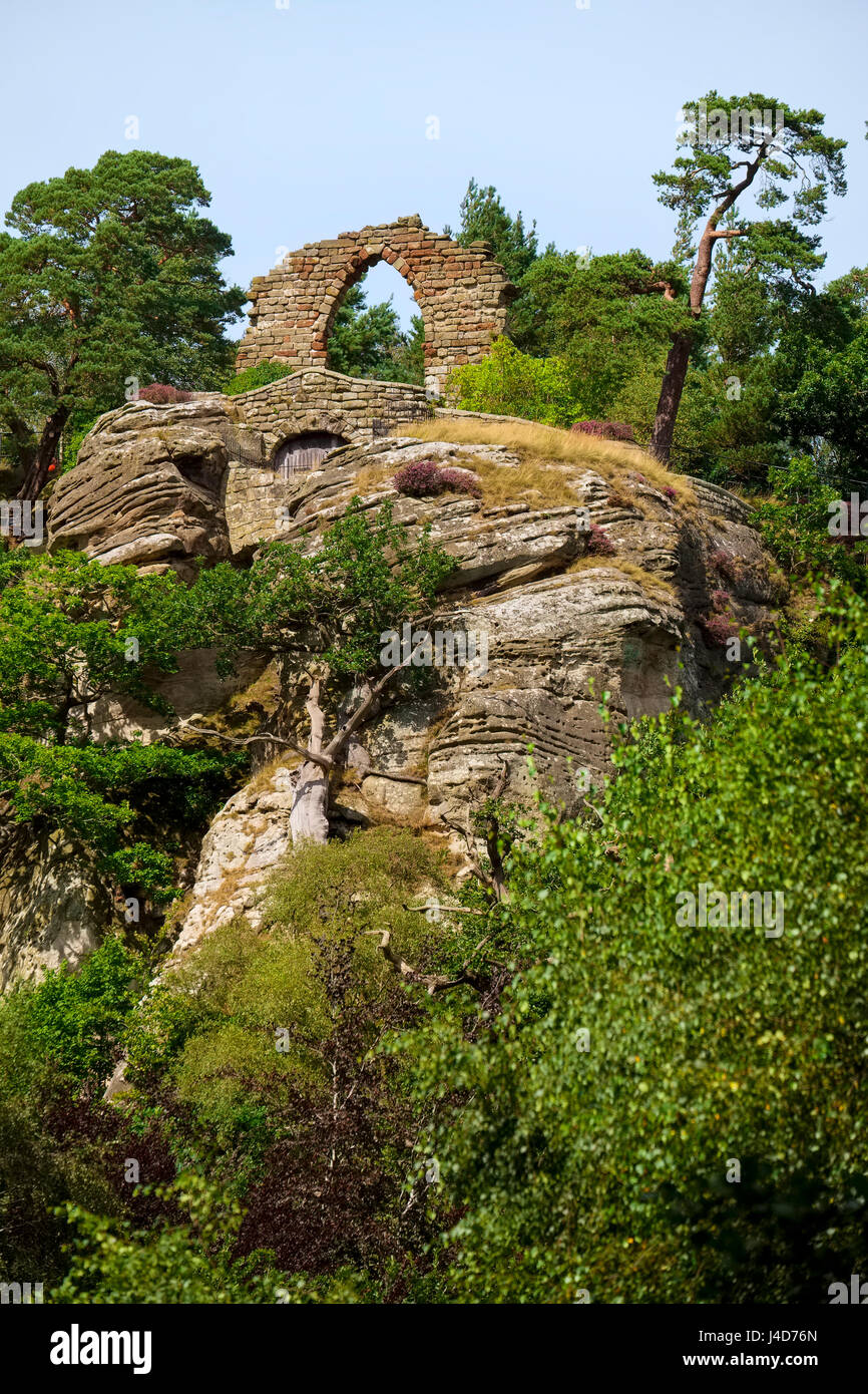 Hawkstone Park Torheiten und North Shropshire Landschaft, England, UK Stockfoto