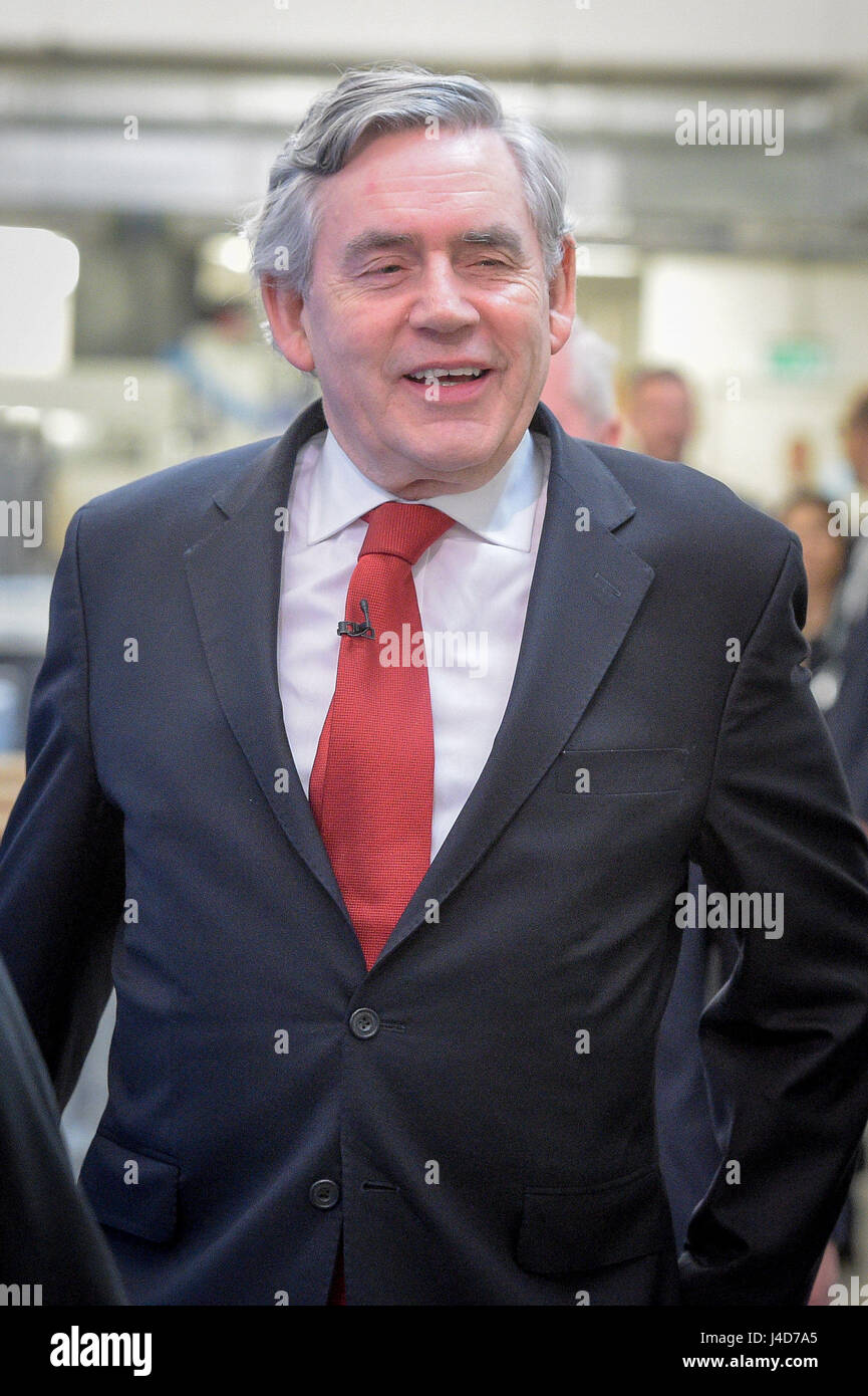 Ehemalige Prime Minster Gordon Brown bei Coventry University, wo er einen Vortrag über Business und der Automobilindustrie gemacht. Stockfoto