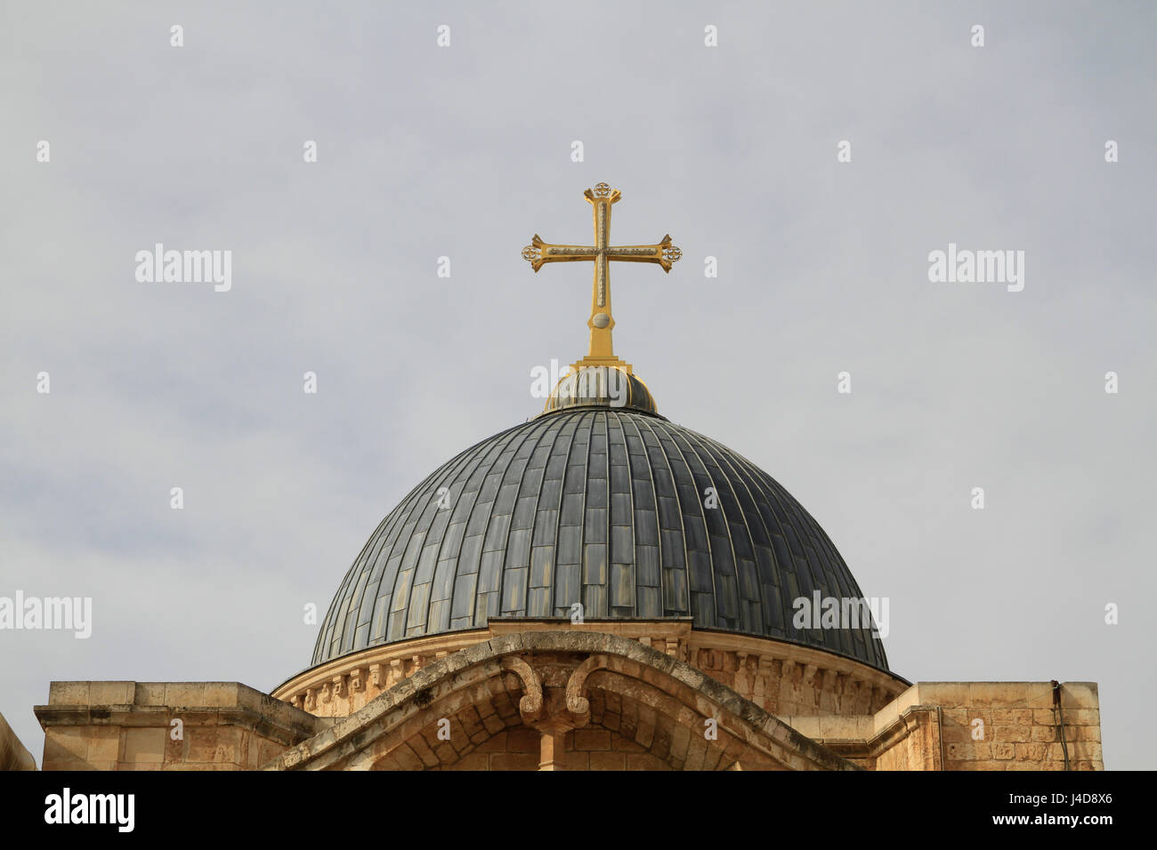 Israel, die Altstadt von Jerusalem, die Kuppel der Kirche des Heiligen Grabes Stockfoto